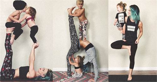 Ngẩn ngơ ngắm bộ ảnh 3 mẹ con cùng tập yoga đang 'gây bão' Instagram