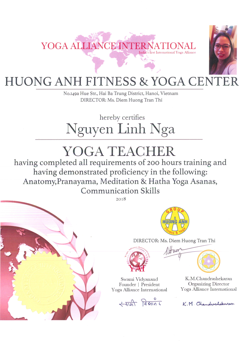Chứng nhận và cấp bằng HLV Yoga
